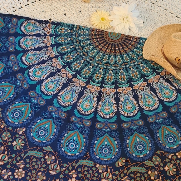 NEW BO HO FRINGE WALL ART,TABLE CLOTH, BED THROW - Picture 6 of 16